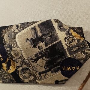 Tony Hawk Necktie with Purple and Gold Design. By STRUCTURE 100 % Silk. USA